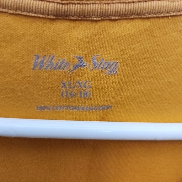 2 White Stag‎ Short Sleeve Tops Gold and Yellow  XL 16-18 - Picture 2 of 7